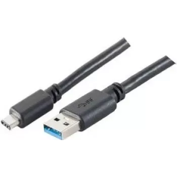 USB kabelis ShiverPeaks BS77141-1.8 1.8m USB C USB A Melns
