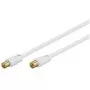 Wentronic Goobay Antenas savienojuma kabelis, 100% ekranēts, apzeltīts, balts, 5 m - Coax spraudnis Koax ligzda (67285)