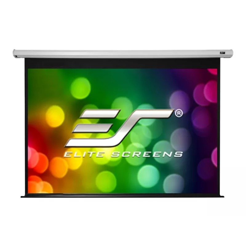 Elite Screens Spectrum Electric120V motorizēts projekcijas ekrāns 120 collas (3,05 m) 4:3, redzamā virsma 244 x 183 cm, MaxWhite 1,1 pastiprinājums, IR tālvadības pults, balts korpuss