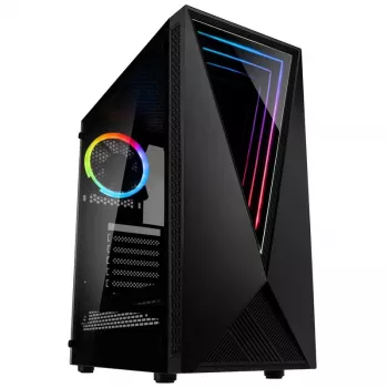 Kolink VOID RGB korpuss Melns LED Ventilators Logs Putekļu filtrs