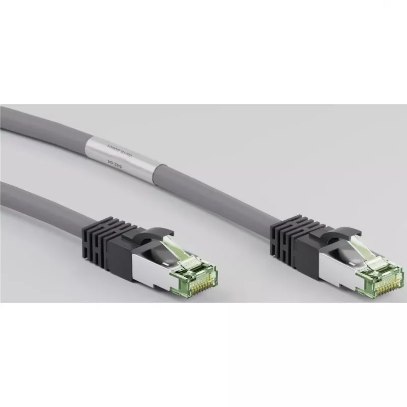 Goobay CAT 8.1 savienojuma kabelis, S/FTP (PiMF), Pelēks, 0,5 m - LSZH bezhalogēna, Vara AWG 24 (55135)