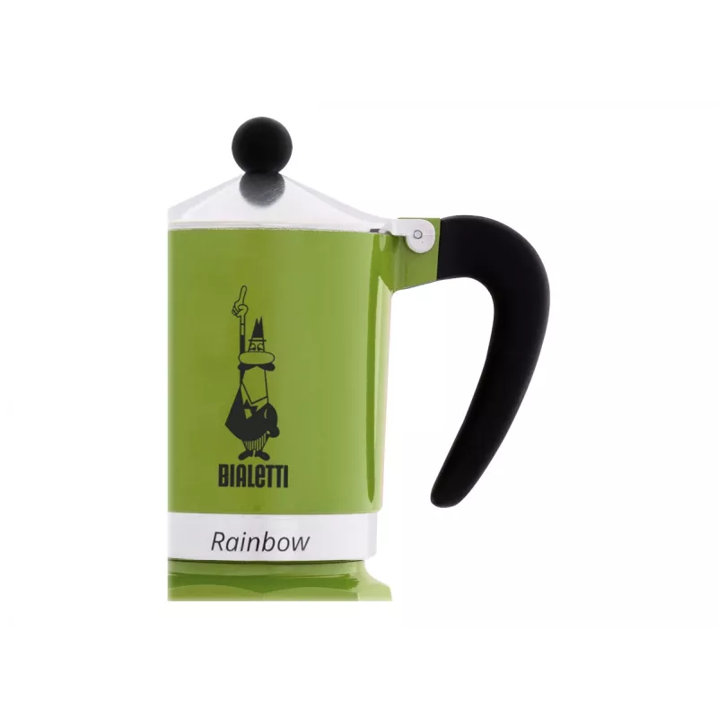 Bialetti Rainbow Moka krūze Melna, Zaļa
