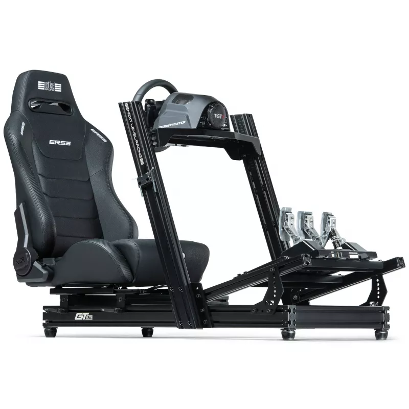 Sacensību stila atpakaļatgāzts sēdeklis Next Level Racing ERS3 Elite Premium — melns PU āda