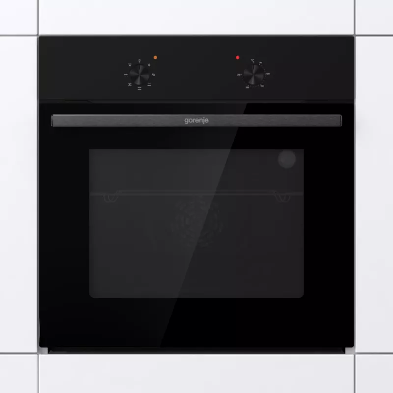 Gorenje Cepeškrāsns BO6615E01B | 60 L | Elektriskā | EnamelClean | Pievilšanas-pagriešanas pogas | Melna