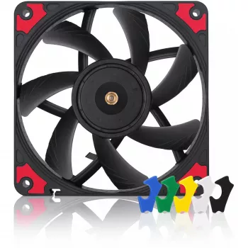 Noctua NF-A12x15 PWM CH.BK.S klusais plānās korpusa ventilators, 120 mm, 15 mm biezums, 12 V, PWM, 450–1850 RPM, 94,2 m³/h, 23,9 dB, SSO gultnis