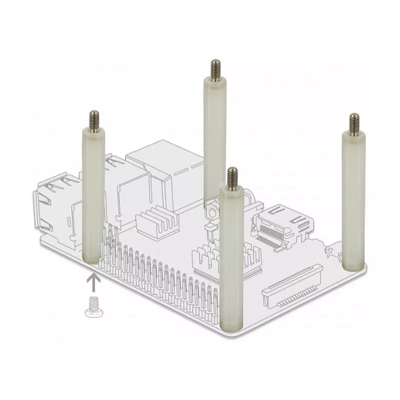 Montāžas komplekts DeLOCK 60239 Dabīgā plastmasa