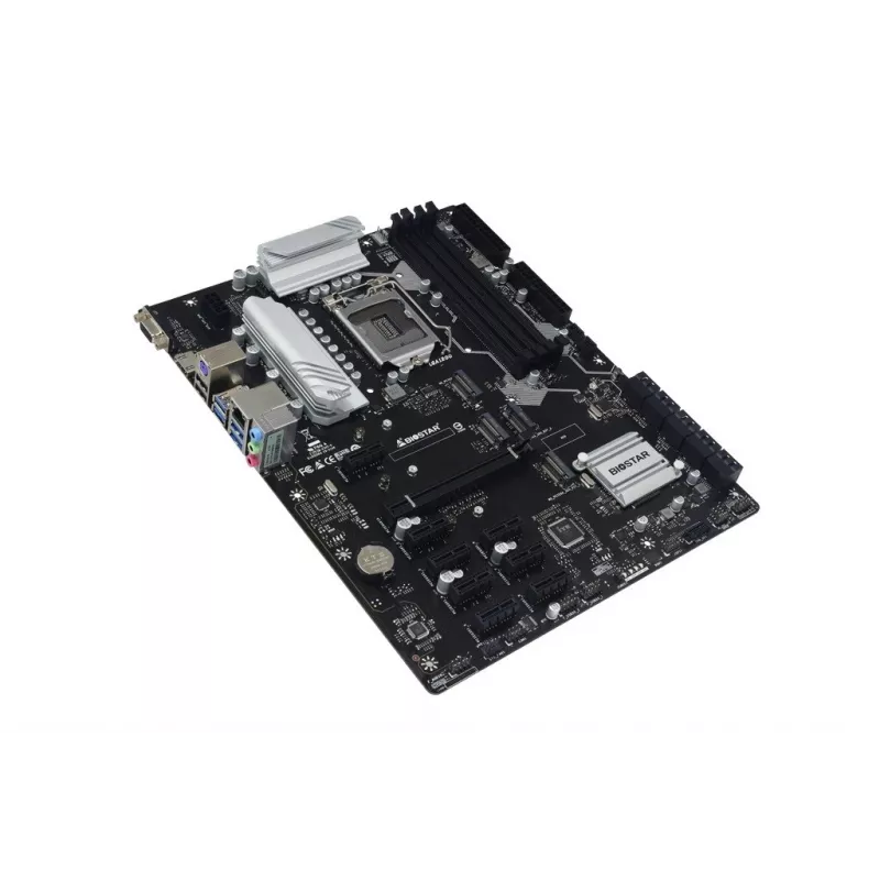 Mātesplate BIOSTAR TZ590-BTC DUO — Intel Z590 LGA 1200 ATX, 4×DDR4 sloti, 4×M.2, 10×SATA III, 7.1 audio