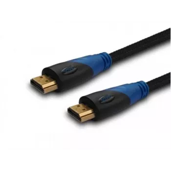 HDMI kabelis SAVIO CL-02 1.5 m — HDMI 1.4, 4096×2160, ARC, Ethernet, apzeltīti kontakti