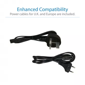 Eaton Tripp Lite USB-C Dokstacija, Trīs Ekrāni - 4K HDMI/DisplayPort, VGA, USB 3.2 Gen 1, USB-A/USB-C Hubs, GbE, 100W PD Uzlāde, Starptautiskie Strāvas Kabeļi