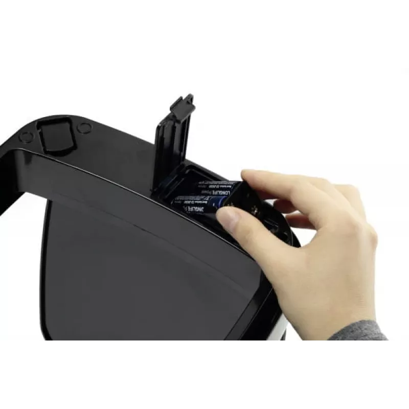 Durable TOUCH 12L Taisnstūra Nerūsējošā Tērauda Atkritumu Tvertne Sudraba Melna