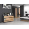 Kumode Top e Shop M6 140 ANT/ART, 6 atvilktnes, Antracīts Ozols, 1380×750×400 mm