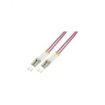 Logilink optiskās šķiedras lēciena kabelis LC Multi-Mode – LC Multi-Mode, 10 m, OM4, 50/125 µm, halogēnu nesaturošs, violetā krāsā (FP4LC10)