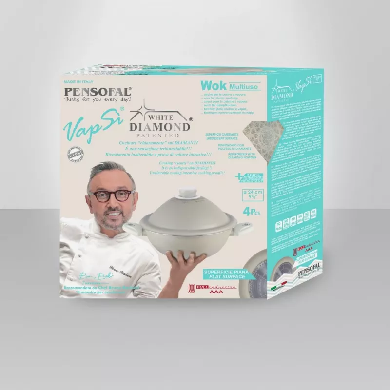 Katls Pensofal White Diamond Vapsi 24 cm ar diviem rokturiem un vāku
