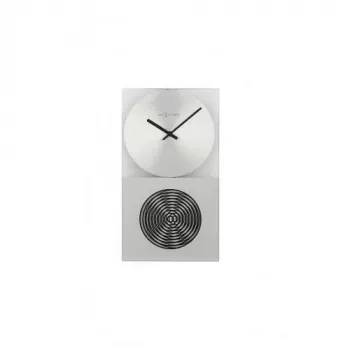 NeXtime klok 3028 OP sienas pulkstenis, 16x30.2 cm, stikls, sudrabs