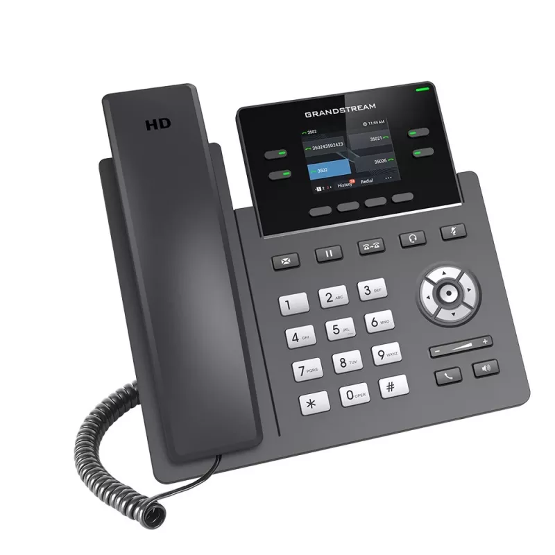 IP telefons Grandstream Networks GRP2612G Melns 4 līnijas LCD