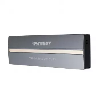 Ārējais NVMe M.2 PCIe SSD korpuss PATRIOT PV810UPNGM — USB-C 3.2 Gen 2, atbalsta 2230/2242/2260/2280, līdz 8 TB, alumīnijs, pelēks