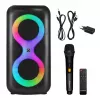 Pārnēsājams mūzikas centrs MANTA SPK0401B100 Bluetooth skaļrunis, 100 W maksimālā jauda, FM radio, karaoke, iebūvēts akumulators, X-BASS