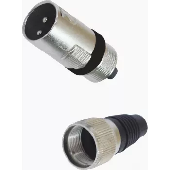 XLR 3-pin savienotājs Omnitronic 30200089 mikrofoniem un audio iekārtām, vīrišķais/sieviešu variants