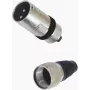 XLR 3-pin savienotājs Omnitronic 30200089 mikrofoniem un audio iekārtām, vīrišķais/sieviešu variants