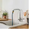 Fiskars 1027062 ūdens šļūtenes savienotājs Metāla Melns, Oranžs, Sudrabs 1 gab.