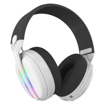 Subsonic 147439 galvas austiņas spēlēm, baltas, Bluetooth + 3.5 mm + USB