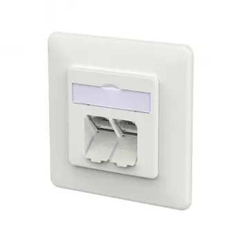 METZ CONNECT Savienojuma ligzda E-DAT C6A LSA++ 2 Ports UP verkehrswei