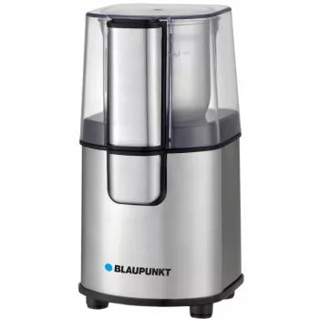 Kafijas dzirnaviņas BLAUPUNKT FCG701 — 120 W, 85 g pupiņu tilpums, nerūsējošā tērauda asmeņi, sudrabs