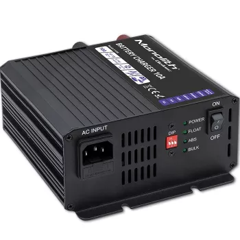 Qoltec Smart Monolith akumulatoru lādētājs LiFePO4 AGM GEL SLA | 10A | 12V