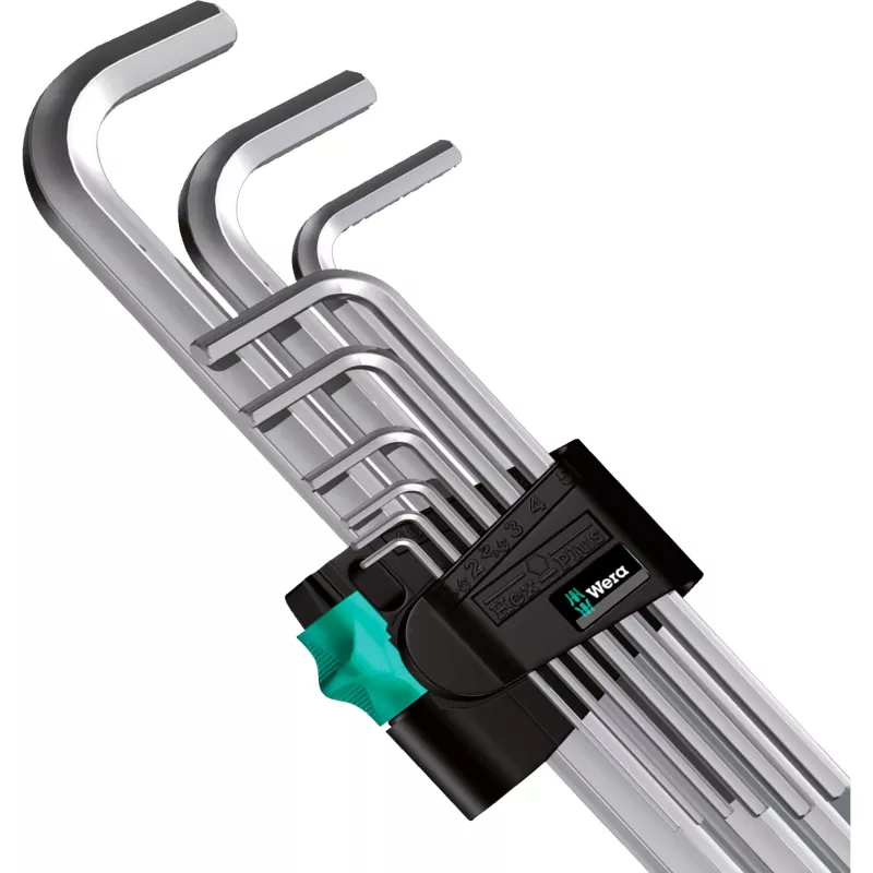 Wera 05021909001 L-veida sešstūra atslēgu komplekts, 9 daļas, metrisks, Hex-Plus