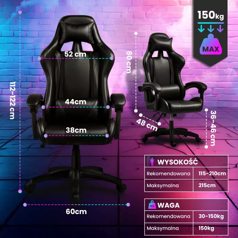 Extralink Gaming Krēsls G-524 Melns