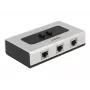 DeLOCK 87673 RJ45 manuālais slēdzis 1000 Mbit/s melns pelēks