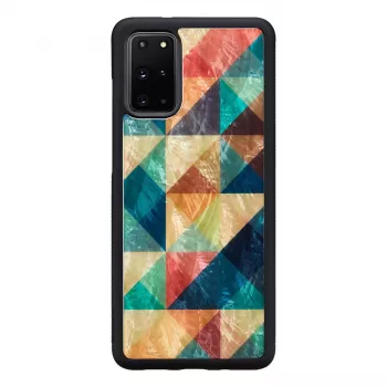Aizsargmaciņš iKins Samsung Galaxy S20+ melns mozaīkas rakstā