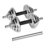 Regulējamas hanteles Rebel Chrome 20 kg ar futrāli un stieņu stieņiem (2) — plāksnes 2.5kg, 1.25kg, 0.5kg