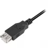 USB 2.0 pagarinātāja kabelis, USB-A spraudnis > USB-A ligzda (melns, 3,0 m, dubultekrāns)