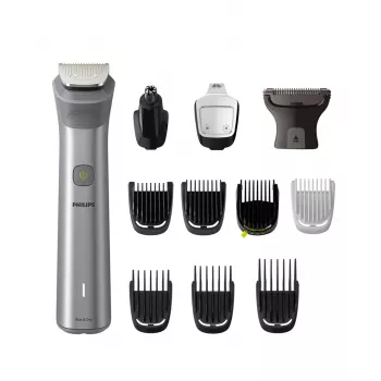Philips All-in-One Trimmer MG5940/15 Series 5000, Nerūsējošs tērauds, 0.5 mm, 1.6 cm, 1 mm, Bārda, Ausis, Deguns, Akumulators