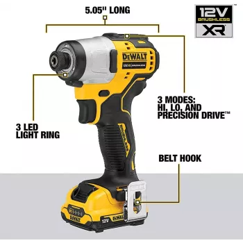 DeWALT DCF801D2-QW triecienskrūvgriezis