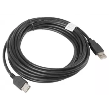 Lanberg CA-USBE-10CC-0050-BK USB pagarinātājkabelis 5 m USB 2.0 USB A melns