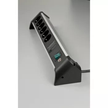 Pagarinātājs Brennenstuhl Alu-Office-Line 1391020600 3m 6 kontaktligzdas Melns Sudrabs