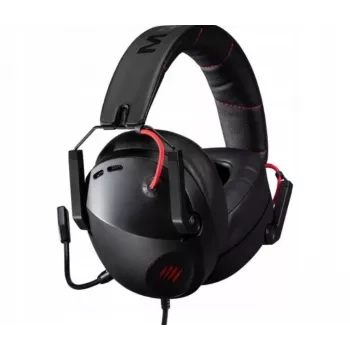 Galvas austiņas Mad Catz P.I.L.O.T. 3 — vadu binurālas spēļu austiņas, 3.5 mm, 50 mm draiveri, 105 dB jutība, melna