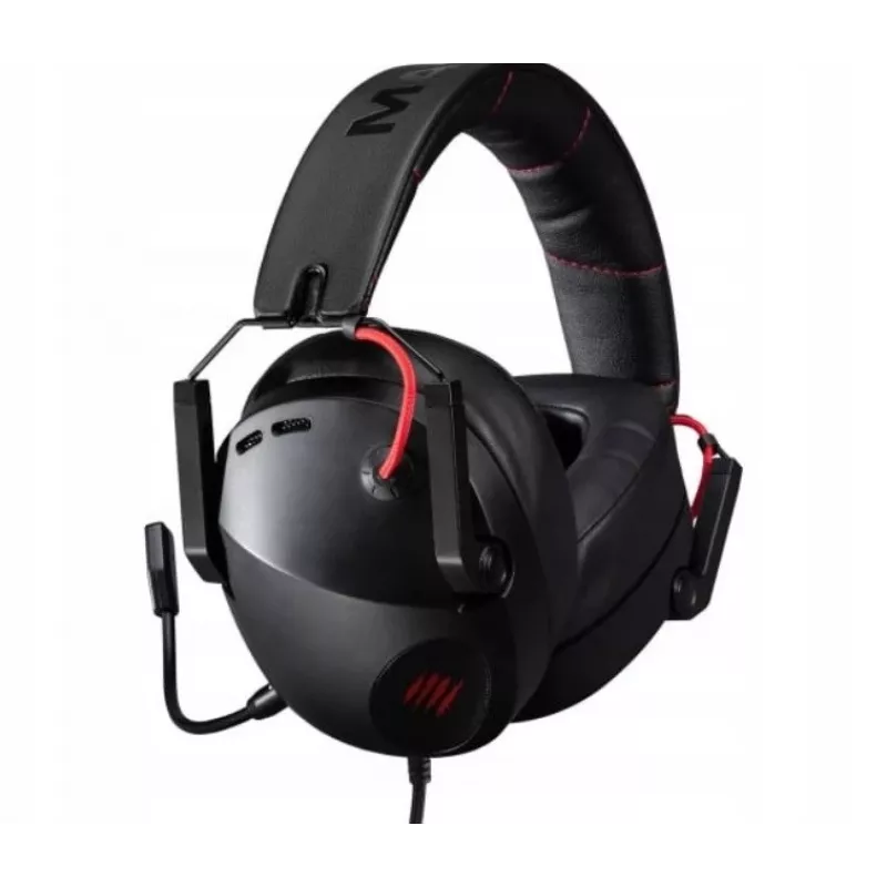 Galvas austiņas Mad Catz P.I.L.O.T. 3 — vadu binurālas spēļu austiņas, 3.5 mm, 50 mm draiveri, 105 dB jutība, melna