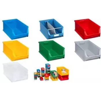 Uzglabāšanas kaste allit ProfiPlus Box 5 caurspīdīga, plastmasas detaļu kaste, sakraujama, 35 kg slodzes ietilpība