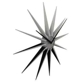 NeXtime Nova sienas pulkstenis 3051zi, Ø50 cm, melns/sudrabs