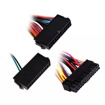 Barošanas avota adapteris SILVERSTONE SST-PP10 — dubults 24-pin uz vienu 24-pin kabeļa adapteris