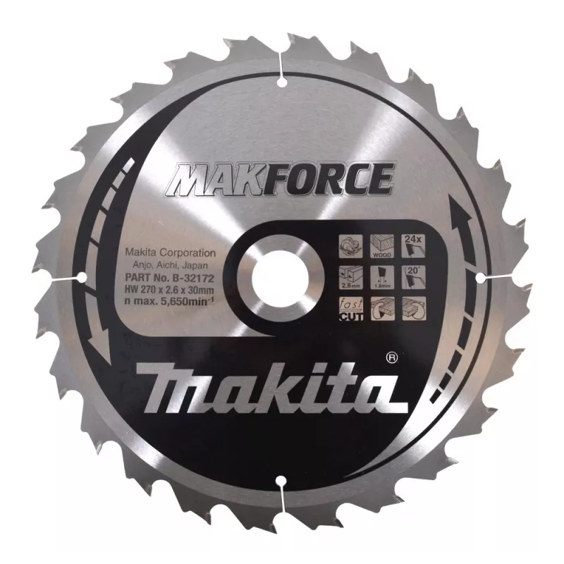 Makita MAKFORCE B-32172 zāģripa kokam, 270x30x24z
