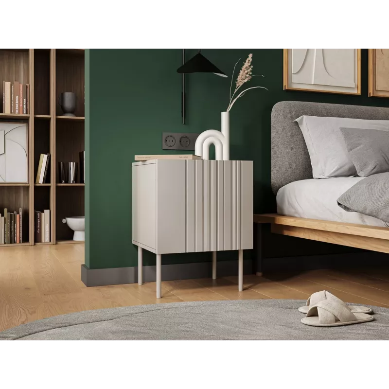 Naktsgaldiņš Cama Meble ISLA 44.5x40x59 cm cashmere matt, MDF un skaidu plātne, 2 gab. komplekts