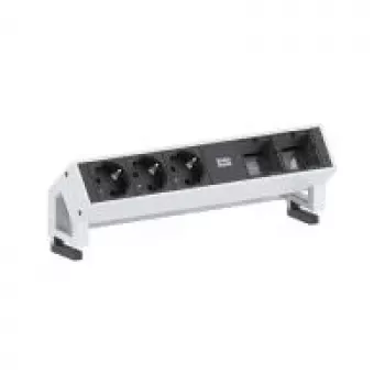 Bachmann Desk 2 pagarinātājs 0.2 m 3 kontaktligzdas melns balts