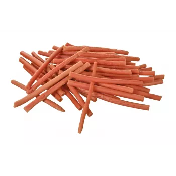 Suņu kārumi PETITTO Soft rabbit fingers — mīkstās truša garšas nūjiņas suņiem, 500 g, treniņu kārums, pieaugušiem, bez sojas, bez lipekļa
