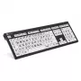 Logickeyboard XL Print Universal USB QWERTZ Vācu Melns Balts