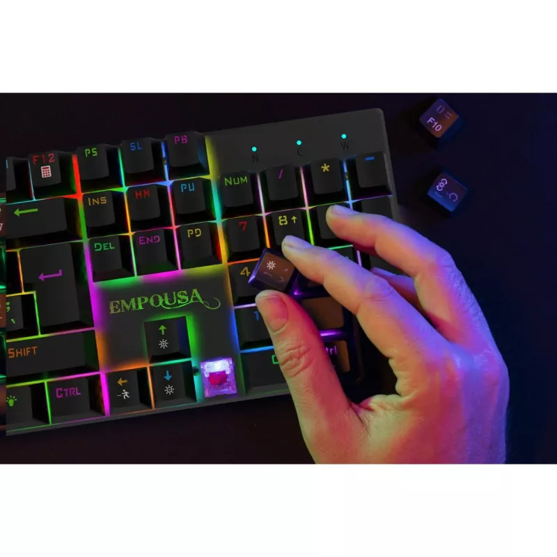 Incase Gaming Keyboard IKG-443 mehāniskā tastatūra, RGB, vācu izkārtojums