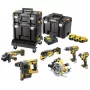 Bezvadu instrumentu komplekts DeWalt DCK685P3T 18V — 3×5.0 Ah akumulatori, DCH273 āmurs, leņķa slīpmašīna, futrālis